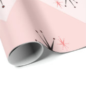 Papier Cadeau Motif sans soudure à l'ère atomique inspiré de (Coin rond)