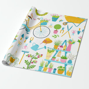 Papier Cadeau Motif sans soudure à ressort en simple carto dessi