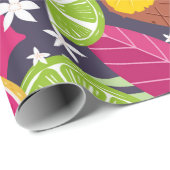 Papier Cadeau Motif sans soudure, collection de tropi exotiques (Coin rond)