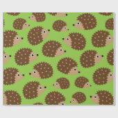 Papier Cadeau motif sans soudure des hérissons (ver.3) (Plat)