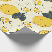 Papier Cadeau Motif sans soudure en agrumes avec citron jaune co (Coin)