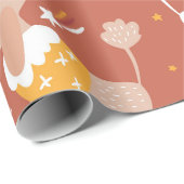 Papier Cadeau Motif sans soudure pour caniche (Coin rond)