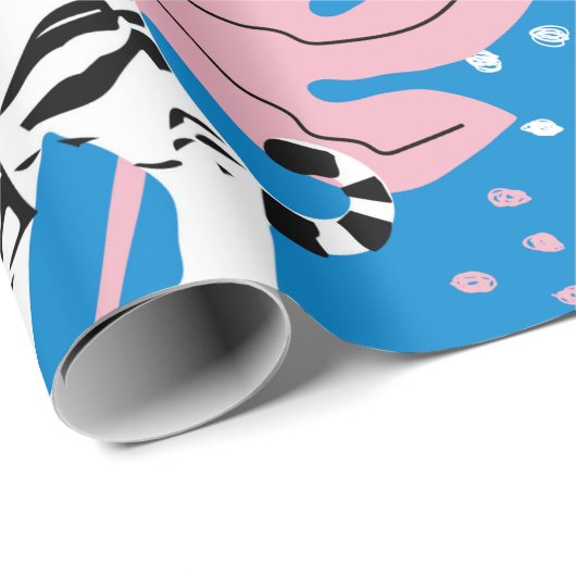 Papier Cadeau Motif sans soudure tigre, arrière - plan animal sa (Coin rond)