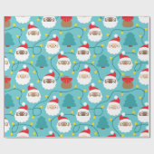 Papier Cadeau Motif Santa Clauses (Plat)