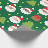 Papier Cadeau Motif Santa Clauses (Coin)