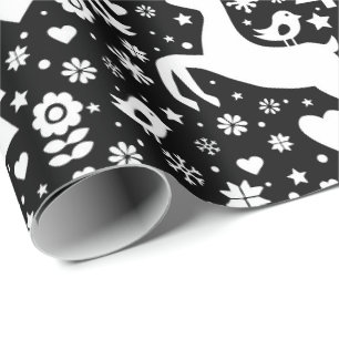 Papier Cadeau Motif scandinave de Noël