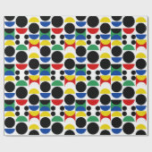 Papier Cadeau Motif scandinave du Bauhaus du milieu du siècle (Plat)