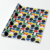 Papier Cadeau Motif scandinave du Bauhaus du milieu du siècle (Déroulé)