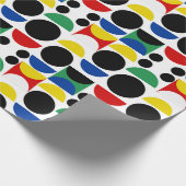 Papier Cadeau Motif scandinave du Bauhaus du milieu du siècle (Coin)