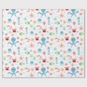 Papier Cadeau Motif Sea World (Plat)
