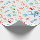 Papier Cadeau Motif Sea World (Coin)