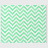 Papier Cadeau Motif Seafoam Green White XL Chevron ZigZag (Plat)