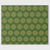 Papier Cadeau Motif Shamrock Gold Celtic (Plat)