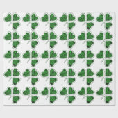 Papier Cadeau Motif Shamrock irlandais (Plat)