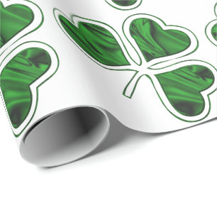 Papier Cadeau Motif Shamrock irlandais
