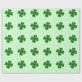 Papier Cadeau Motif shamrock mignon (Plat)