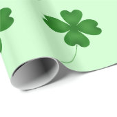 Papier Cadeau Motif shamrock mignon (Coin rond)