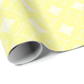 Papier Cadeau Motif shippo jaune citron (Coin rond)