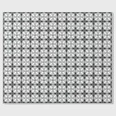 Papier Cadeau Motif Shippo noir et blanc classique (Plat)