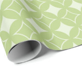 Papier Cadeau Motif shippo vert olive (Coin rond)