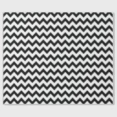 Papier Cadeau Motif simple chevron noir et blanc (Plat)