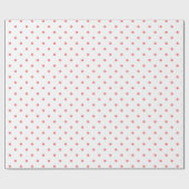 Papier Cadeau Motif Simple De Points Roses Sur Fond Blanc (Plat)