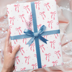 Papier Cadeau Motif simple élégant moderne Bow rose