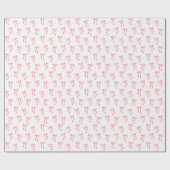 Papier Cadeau Motif simple élégant moderne Bow rose (Plat)