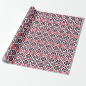 Papier Cadeau Motif slave blanc rouge (Déroulé)