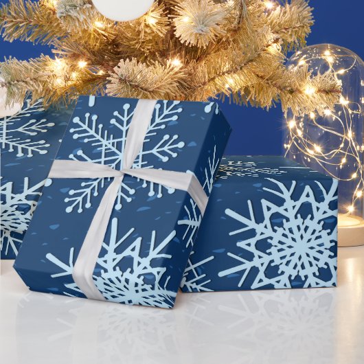 Papier Cadeau Motif Snowflake (Vacances)