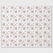 Papier Cadeau Motif Snowflake Dans Faux Rose Couleur Or (Plat)
