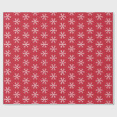 Papier Cadeau Motif Snowflake sur Red (Plat)