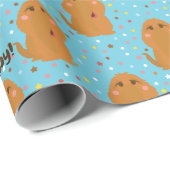 Papier Cadeau Motif Snuffleupagus Blue Stars & Dots (Coin rond)