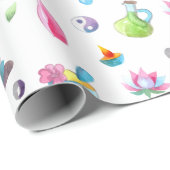 Papier Cadeau Motif Spa Aquarelle (Coin rond)