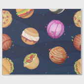 Papier Cadeau Motif spatial (Plat)