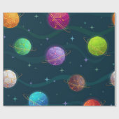 Papier Cadeau Motif spatial (Plat)