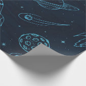Papier Cadeau Motif spatial (Coin)