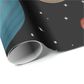 Papier Cadeau Motif spatial (Coin rond)