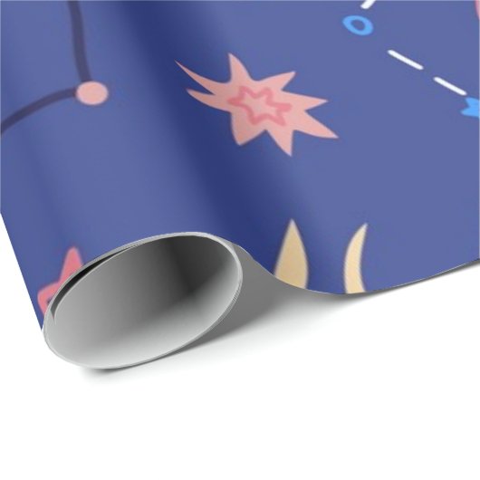 Papier Cadeau Motif spatial (Coin rond)