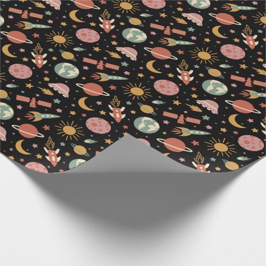 Papier Cadeau Motif spatial Boho (Coin)