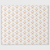 Papier Cadeau Motif sportif de baseball Batup (Plat)