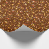 Papier Cadeau Motif Spoutnik du milieu du siècle, Brown au choco (Coin)
