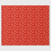 Papier Cadeau Motif Spoutnik du milieu du siècle, Rouge Profond (Plat)
