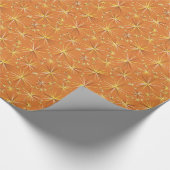 Papier Cadeau Motif Spoutnik du milieu du siècle, Terracotta (Coin)