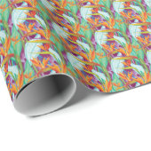 Papier Cadeau Motif Strelitzia (Coin rond)