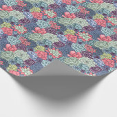 Papier Cadeau Motif succulent coloré (Coin)
