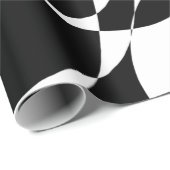 Papier Cadeau Motif super noir et blanc (Coin rond)