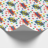 Papier Cadeau Motif Superhero brillant et gras (Coin)