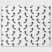 Papier Cadeau Motif Surf Surfboard COULEUR ARRIÈRE - PLAN PERSON (Plat)