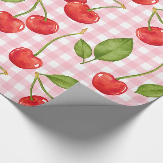 Papier Cadeau Motif Sweet Red Cherry (Coin)